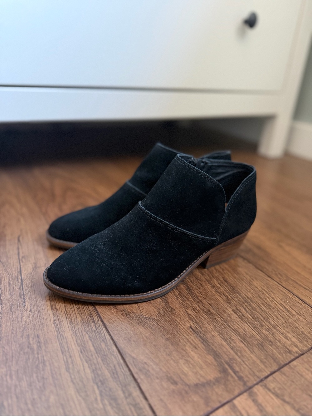 Lucky Brand Black Suede Ankle Booties